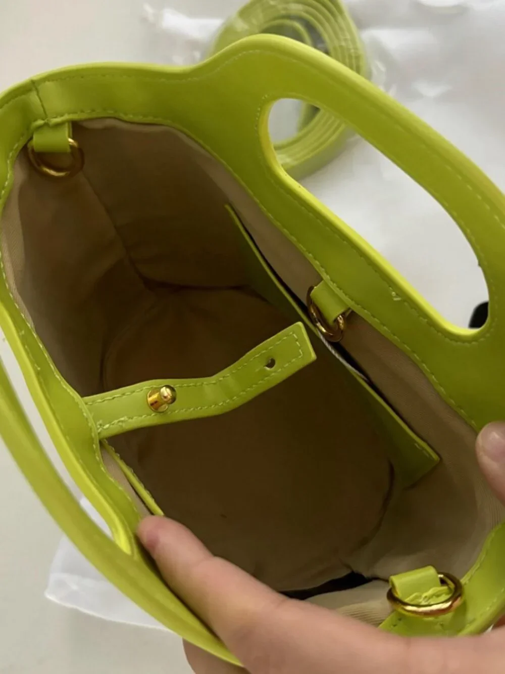 ☺️Marni☺️ Green - Woven Basket - Mini Grocery Basket